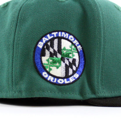 Baltimore Orioles FDR Crest 59Fifty New Era Fitted Hat (Emerald Green Black Gray Under Brim)