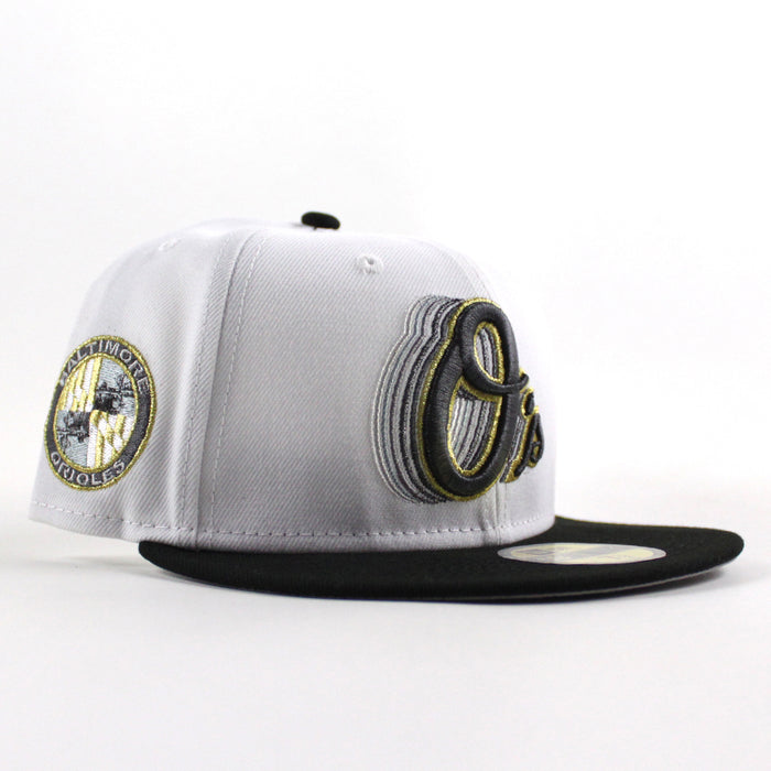 Baltimore Orioles Orioles Patch 59Fifty New Era Fitted Hat (White Black Gray Under Brim)