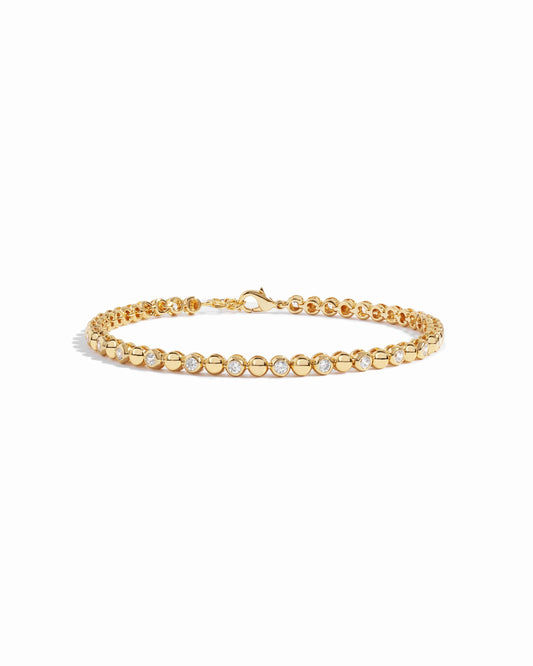 Bead & Bezel Tennis Bracelet