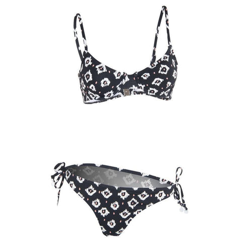 Bikini 05 Negro Figuras Blancas Reef