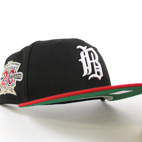 Birmingham Barons 20 Years Patch New Era 59Fifty Fitted hats (Black Red Green UNDER BRIM)