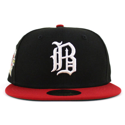 Birmingham Barons 20 Years Patch New Era 59Fifty Fitted hats (Black Red Green UNDER BRIM)