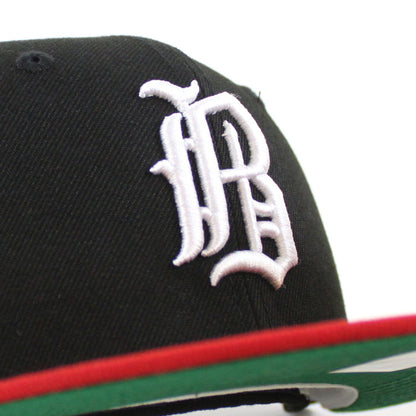 Birmingham Barons 20 Years Patch New Era 59Fifty Fitted hats (Black Red Green UNDER BRIM)