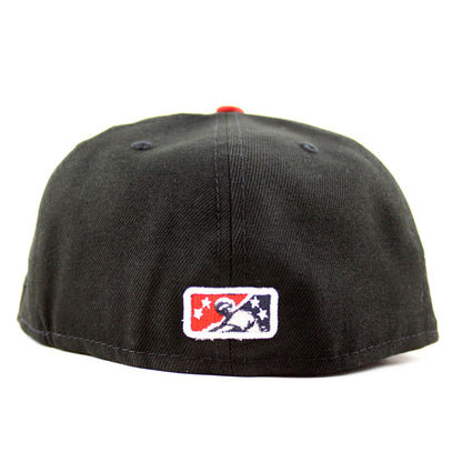 Birmingham Barons 20 Years Patch New Era 59Fifty Fitted hats (Black Red Green UNDER BRIM)
