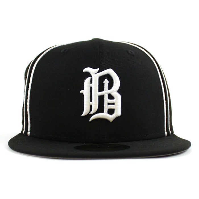 Birmingham Barons New Era 59Fifty Fitted Hat V2 (AIR JORDAN IX BARONS Black GRAY UNDER BRIM)