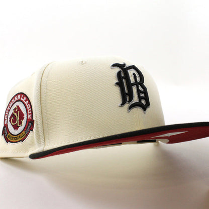 BIRMINGHAM BARONS Southern League New Era 59Fifty Fitted Hat (Chrome Black Pinot Red Under Brim)