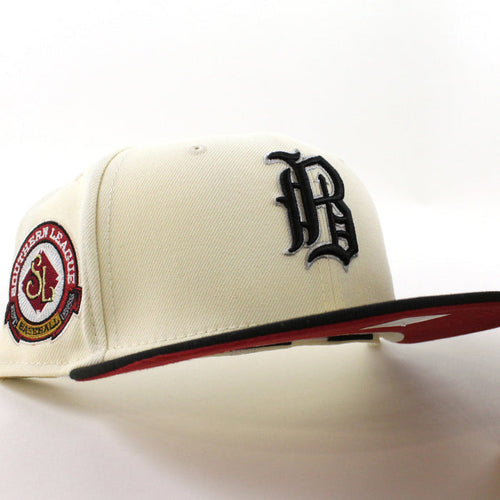 BIRMINGHAM BARONS Southern League New Era 59Fifty Fitted Hat (Chrome Black Pinot Red Under Brim)