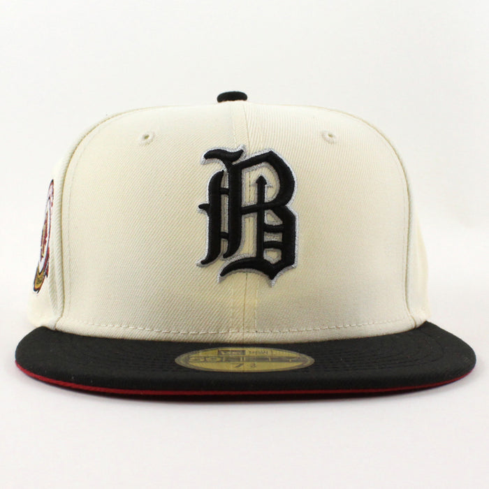 BIRMINGHAM BARONS Southern League New Era 59Fifty Fitted Hat (Chrome Black Pinot Red Under Brim)