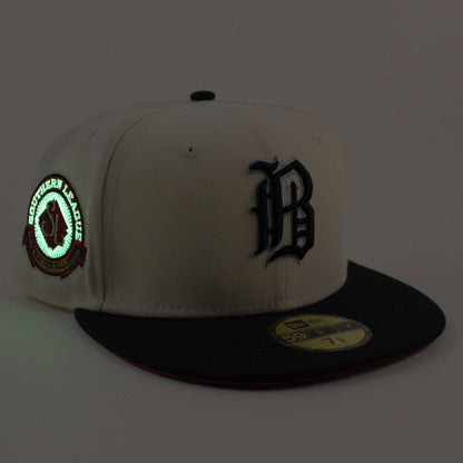 BIRMINGHAM BARONS Southern League New Era 59Fifty Fitted Hat (Chrome Black Pinot Red Under Brim)
