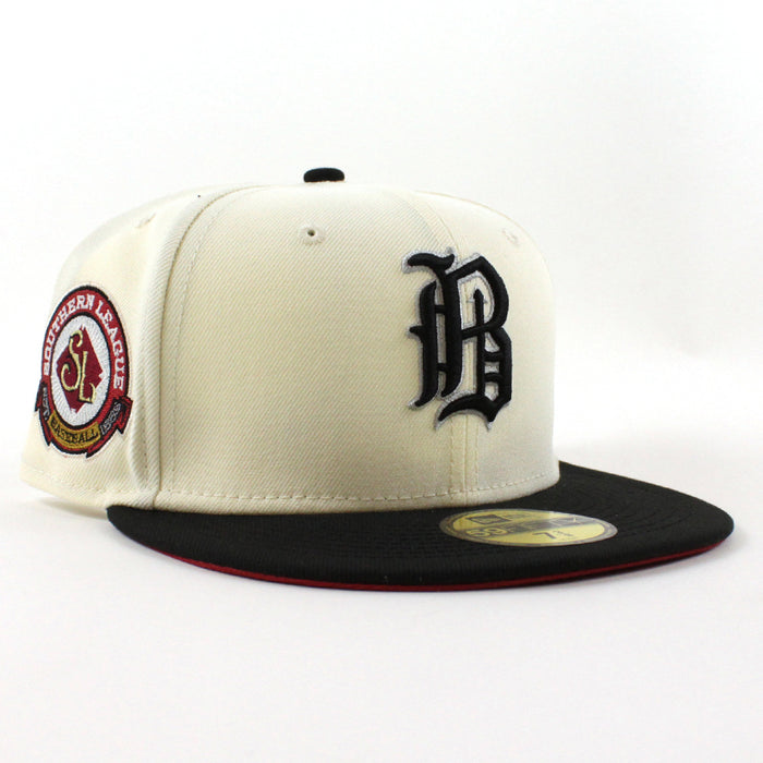 BIRMINGHAM BARONS Southern League New Era 59Fifty Fitted Hat (Chrome Black Pinot Red Under Brim)