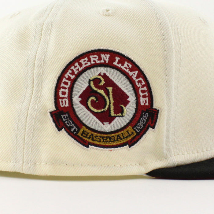 BIRMINGHAM BARONS Southern League New Era 59Fifty Fitted Hat (Chrome Black Pinot Red Under Brim)