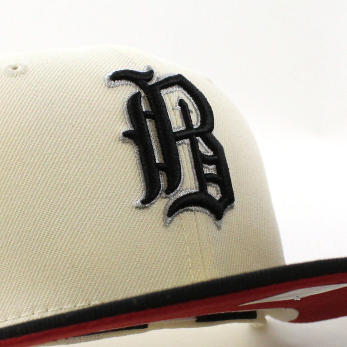BIRMINGHAM BARONS Southern League New Era 59Fifty Fitted Hat (Chrome Black Pinot Red Under Brim)