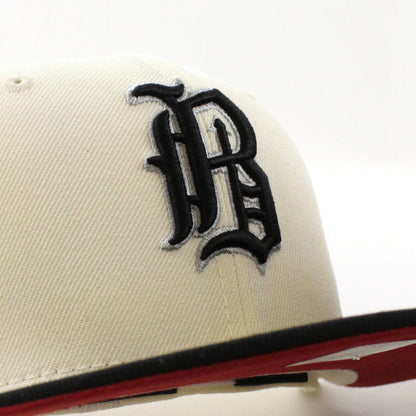 BIRMINGHAM BARONS Southern League New Era 59Fifty Fitted Hat (Chrome Black Pinot Red Under Brim)