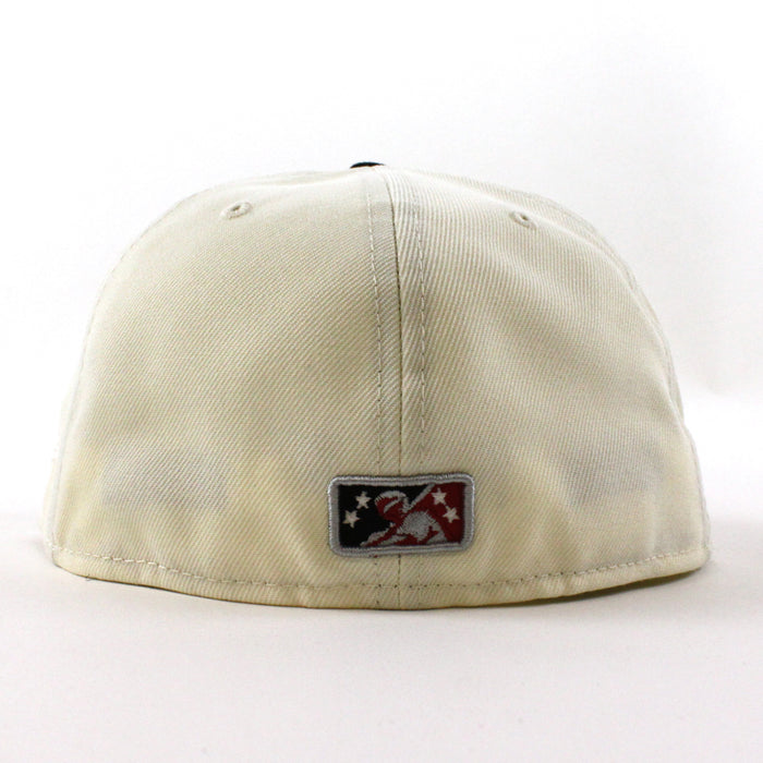 BIRMINGHAM BARONS Southern League New Era 59Fifty Fitted Hat (Chrome Black Pinot Red Under Brim)