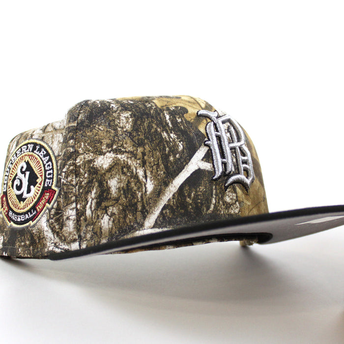 Birmingham Barons Southern League Patch New Era 59Fifty Fitted hats (RealTree Camo Black and Green UNDER BRIM)