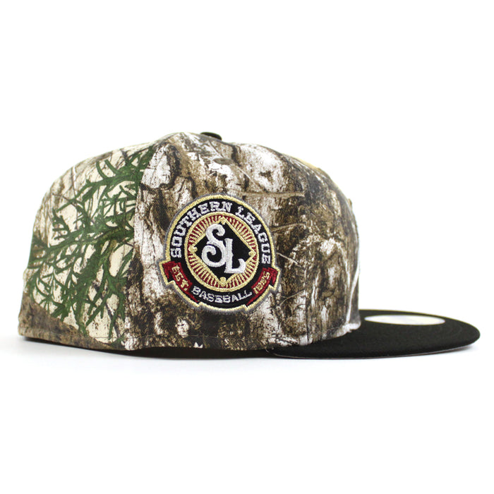 Birmingham Barons Southern League Patch New Era 59Fifty Fitted hats (RealTree Camo Black and Green UNDER BRIM)