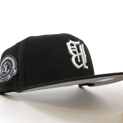 BIRMINGHAM BARONS Upside Down Logo Southern League New Era 59Fifty Fitted Hat (Black Gray Under Brim)