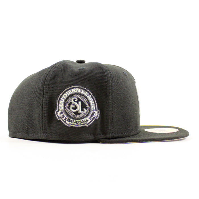 BIRMINGHAM BARONS Upside Down Logo Southern League New Era 59Fifty Fitted Hat (Black Gray Under Brim)