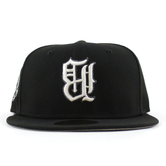 BIRMINGHAM BARONS Upside Down Logo Southern League New Era 59Fifty Fitted Hat (Black Gray Under Brim)