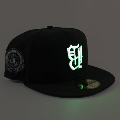 BIRMINGHAM BARONS Upside Down Logo Southern League New Era 59Fifty Fitted Hat (Black Gray Under Brim)