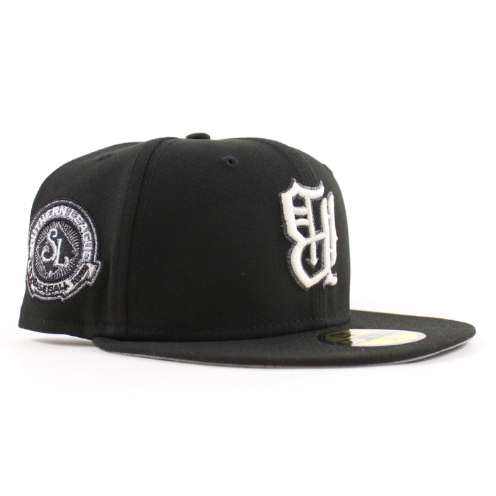 BIRMINGHAM BARONS Upside Down Logo Southern League New Era 59Fifty Fitted Hat (Black Gray Under Brim)