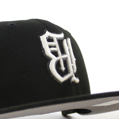 BIRMINGHAM BARONS Upside Down Logo Southern League New Era 59Fifty Fitted Hat (Black Gray Under Brim)