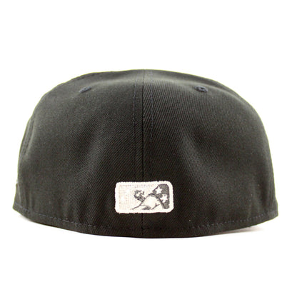 BIRMINGHAM BARONS Upside Down Logo Southern League New Era 59Fifty Fitted Hat (Black Gray Under Brim)