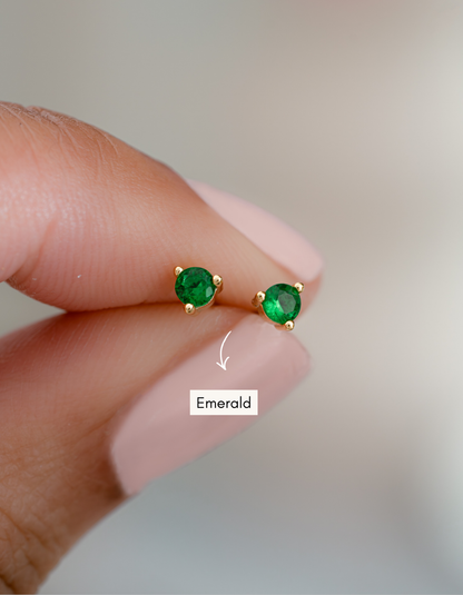 Birthstone Stud Earrings