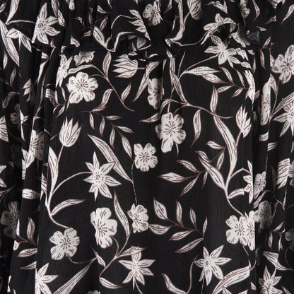 Blusa Negra Flores Blancas Reef