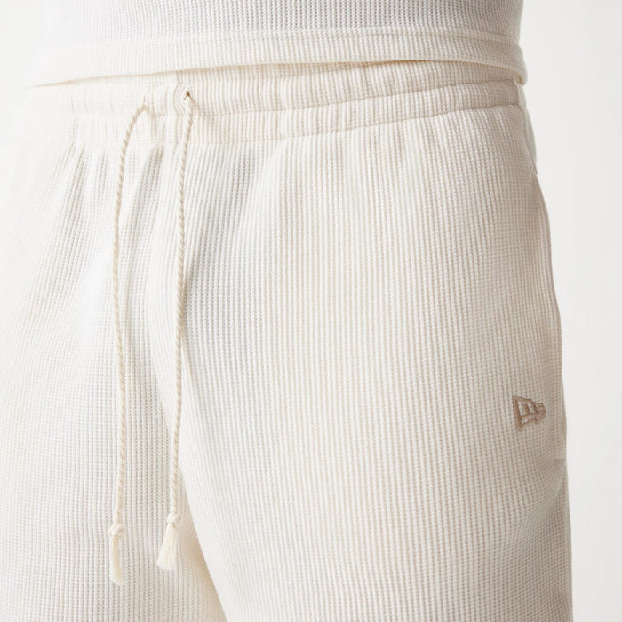The Male model is wearing Boston Celtics NBA Waffle Open White Shorts 5