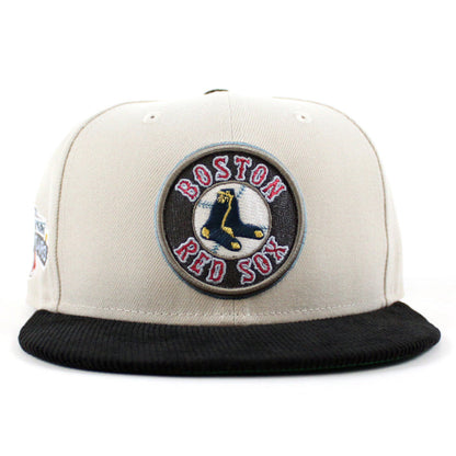 Boston Red Sox 100 Years Fenway Park New Era 59Fifty Fitted Hat (Stone Corduroy Green Underbrim)
