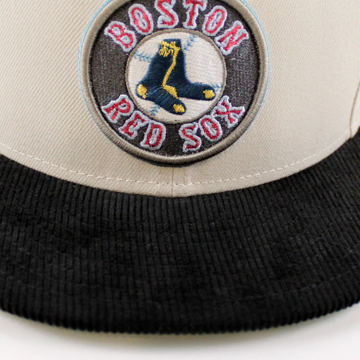 Boston Red Sox 100 Years Fenway Park New Era 59Fifty Fitted Hat (Stone Corduroy Green Underbrim)