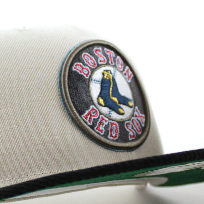 Boston Red Sox 100 Years Fenway Park New Era 59Fifty Fitted Hat (Stone Corduroy Green Underbrim)