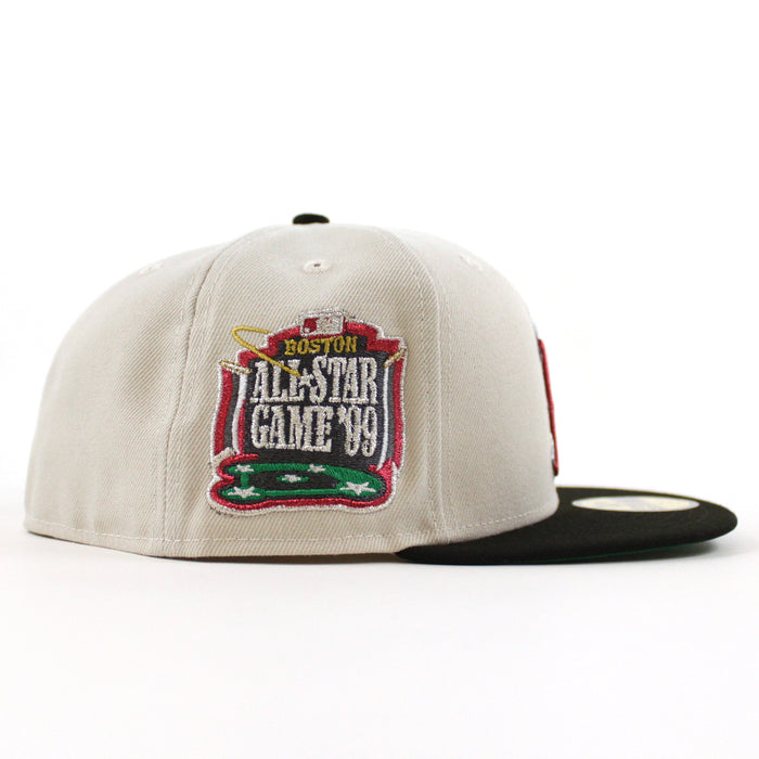 Boston Red Sox 1999 All Star Game New Era 59Fifty Fitted Hat (Stone Black Green Under Brim)