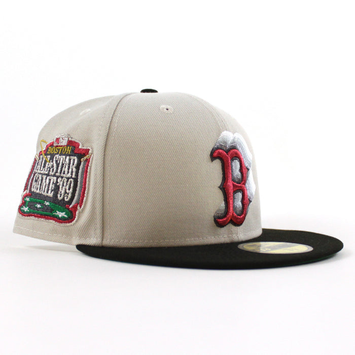 Boston Red Sox 1999 All Star Game New Era 59Fifty Fitted Hat (Stone Black Green Under Brim)
