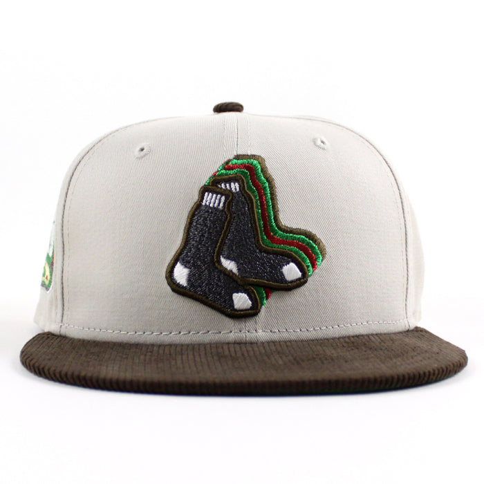 Boston Red Sox 1999 All Star Game New Era 59Fifty Fitted Hat (Stone Walnut Green Under Brim)