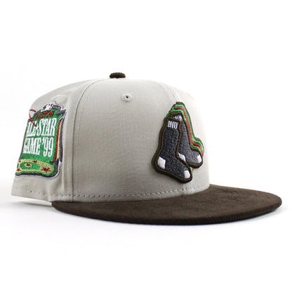 Boston Red Sox 1999 All Star Game New Era 59Fifty Fitted Hat (Stone Walnut Green Under Brim)