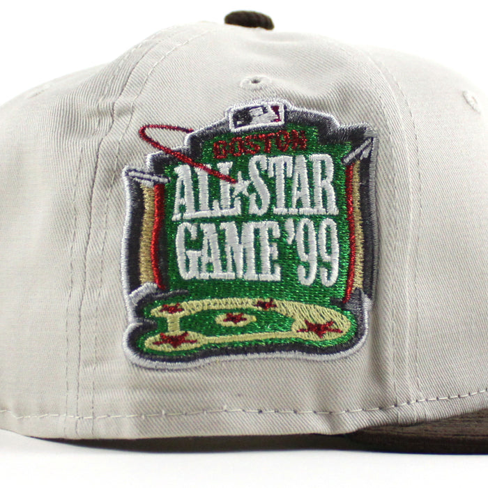 Boston Red Sox 1999 All Star Game New Era 59Fifty Fitted Hat (Stone Walnut Green Under Brim)