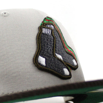 Boston Red Sox 1999 All Star Game New Era 59Fifty Fitted Hat (Stone Walnut Green Under Brim)