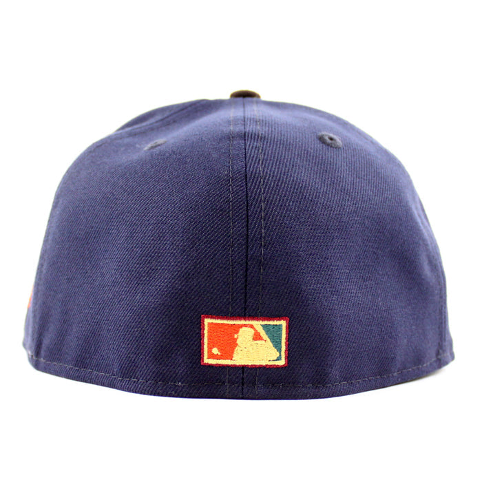 Boston Red Sox 2004 World Series Champion New Era 59Fifty Fitted Hat (Navy Burnt Wood Pine Green Under Brim)