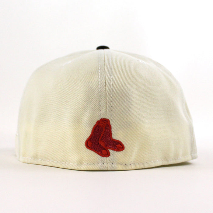 Boston Red Sox 2004 World Series New Era 59Fifty Fitted Hat (Chrome White Navy Gray Under Brim)