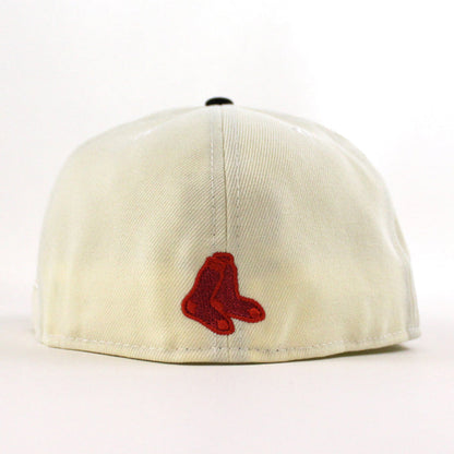 Boston Red Sox 2004 World Series New Era 59Fifty Fitted Hat (Chrome White Navy Gray Under Brim)