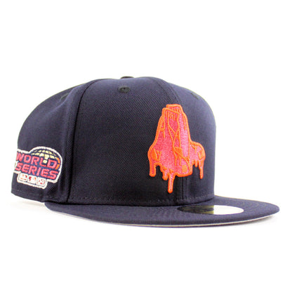Boston Red Sox 2004 World Series New Era 59Fifty Fitted Hat (Navy Scarlet Red Gray Under Brim)
