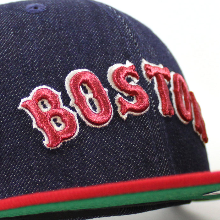 Boston Red Sox 2007 World Series New Era 59Fifty Fitted Hat (Navy Scarlet Red Green Under Brim)