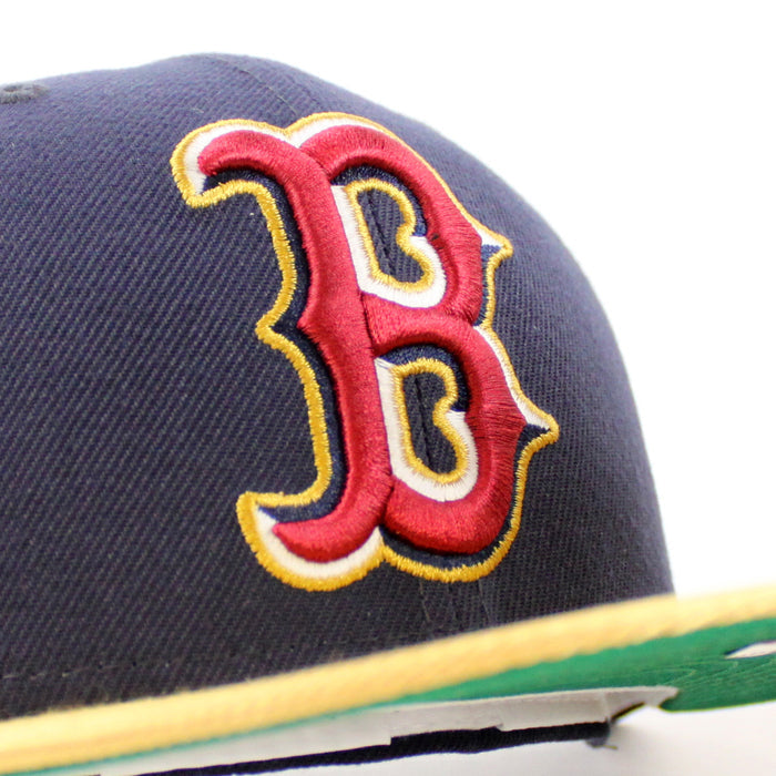 Boston Red Sox 2018 World Series New Era 59Fifty Fitted Hat (Navy Metallic Gold Green Under Brim)