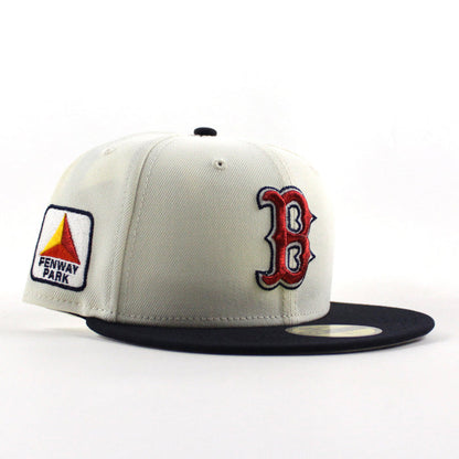 Boston Red Sox CITGO Fenway Park New Era 59Fifty Fitted Hat (Chrome White Navy and Gray Under Brim)