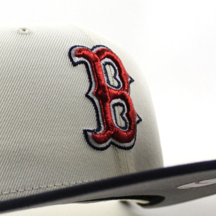 Boston Red Sox CITGO Fenway Park New Era 59Fifty Fitted Hat (Chrome White Navy and Gray Under Brim)