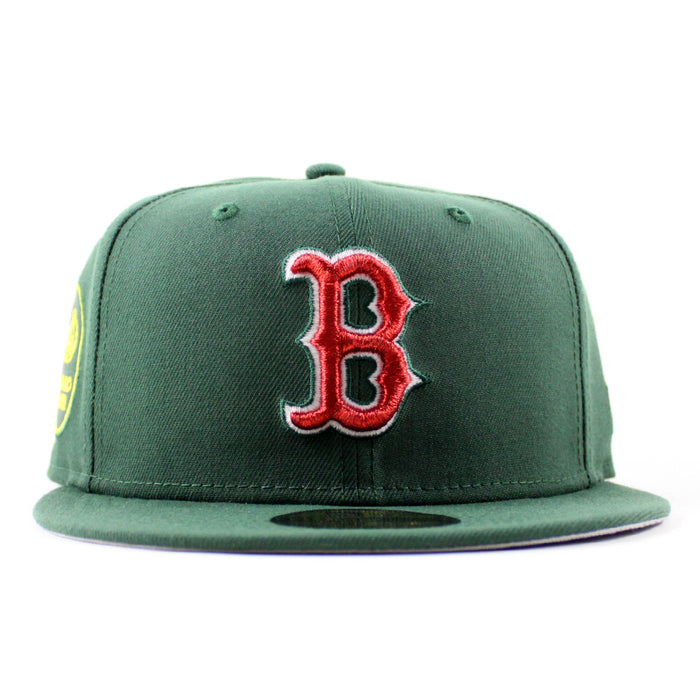 Boston Red Sox Platanos Power New Era 59Fifty Fitted Hat (Mountain Green Gray Under Brim)