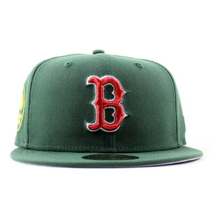 Boston Red Sox Platanos Power New Era 59Fifty Fitted Hat (Mountain Green Gray Under Brim)