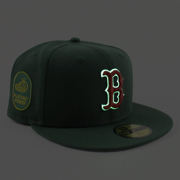 Boston Red Sox Platanos Power New Era 59Fifty Fitted Hat (Mountain Green Gray Under Brim)